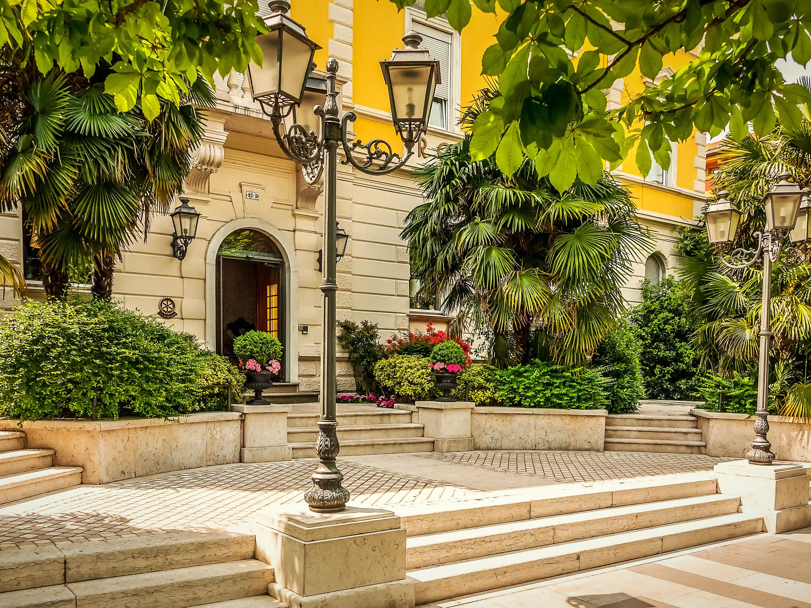Die Fassade des Hotel Rovereto am Corso Rosmini